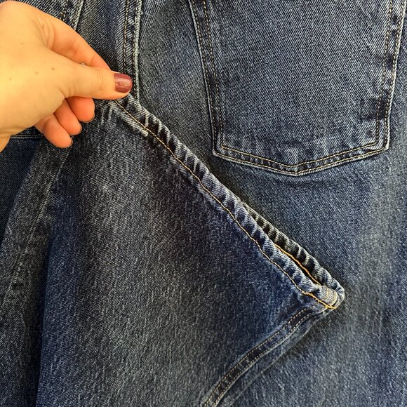 Old Navy Extra High Rise Wide Leg Dark Wash Jeans - 10 Petite - Picture 8 of 8